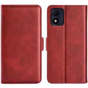 For Alcatel 1B 2022 Dual-side Magnetic Buckle Horizontal Flip Leather Phone Case(Red)