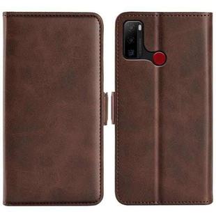 For Ulefone note 10 Dual-side Magnetic Buckle Leather Phone Case(Brown)