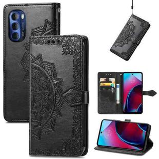 For Motorola Moto G Stylus 5G 2022 Mandala Flower Embossed Leather Phone Case(Black)