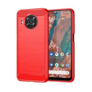 For Nokia X100 MOFI Gentleness Series Brushed Texture Carbon Fiber TPU Phone Case(Red)