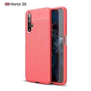 Litchi Texture TPU Shockproof Case for Huawei Honor 20(Red)