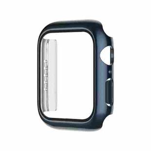 Electroplating Monochrome PC+Tempered Film Watch Case For Apple Watch Series 9 / 8 / 7 45mm(Blue)
