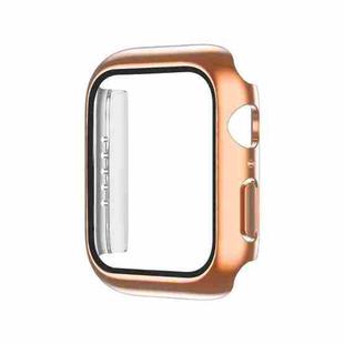 Electroplating Monochrome PC+Tempered Film Watch Case For Apple Watch Series 3/2/1 42mm(Rose Gold)