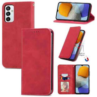 For Samsung Galaxy M23 Retro Skin Feel Magnetic Leather Phone Case(Red)