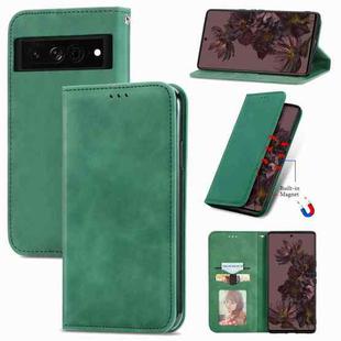 For Google Pixel 7 5G Retro Skin Feel Magnetic Leather Phone Case(Green)