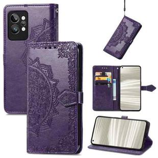 For OPPO Realme GT2 Pro Mandala Flower Embossed Leather Phone Case(Purple)