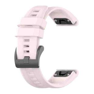 For Garmin Fenix 6 22mm Silicone Solid Color Watch Band(Cherry Pink)