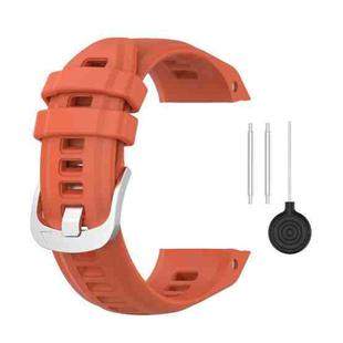 For Garmin instinct 2S 20mm Silicone Solid Color Watch Band(Dark Orange)