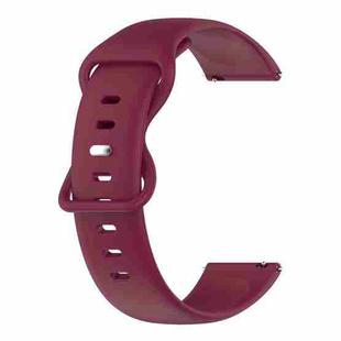 For Garmin Move Sport 20mm Solid Color Silicone Watch Band(Burgundy)