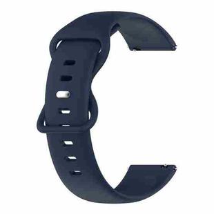 For Garmin Forerunner 245 Music 20mm Solid Color Silicone Watch Band(Navy Blue)