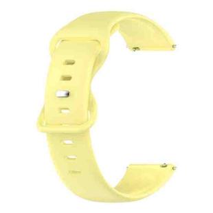 For Garmin Forerunner 245 Music 20mm Solid Color Silicone Watch Band(Yellow)