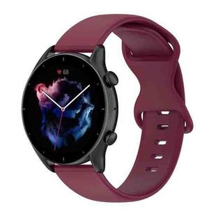 For Xiaomi Watch S1 22mm Solid Color Silicone Watch Band(Burgundy)