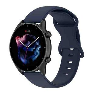 For Xiaomi Mi Watch Color 2 22mm Solid Color Silicone Watch Band(Navy Blue)