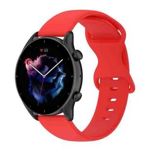 For Xiaomi Mi Watch color 22mm Solid Color Silicone Watch Band(Red)