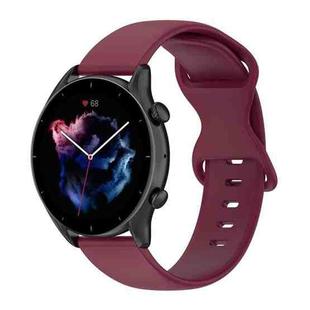 For Xiaomi Haylou RT LS05S 22mm Solid Color Silicone Watch Band(Burgundy)