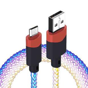 XJ-81 USB to Micro USB RGB Stream Light Fast Charging Data Cable, Length: 1m