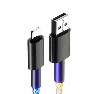XJ-83 USB to 8 Pin Aluminium Alloy RGB Stream Light Fast Charging Data Cable, Length: 1m