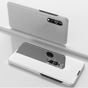 Electroplating Mirror Horizontal Flip Leather Case for Samsung A2 Core with Holder(Silver)