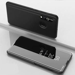 Electroplating Mirror Horizontal Flip Leather Case for OPPO Realme 3 , with Holder(Black)