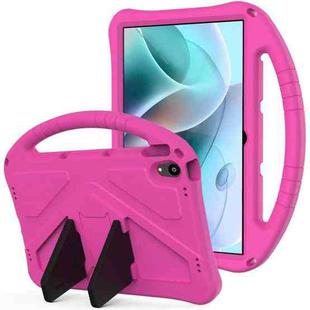 For Motorola Moto Tab G70 EVA Shockproof Tablet Case with Holder(Rose Red)