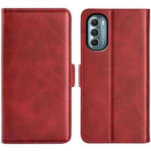 For Motorola Moto G 5G 2022 Dual-side Magnetic Buckle Leather Phone Case(Red)