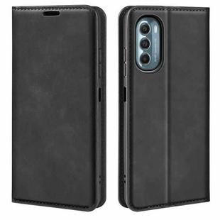 For Motorola Moto G 5G 2022 Retro-skin  Magnetic Suction Leather Phone Case(Black)