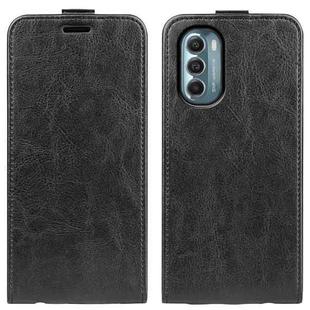 For Motorola Moto G 5G 2022 R64 Texture Vertical Flip Leather Phone Case(Black)