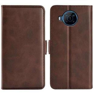 For Nokia X100 Dual-side Magnetic Buckle Leather Phone Case(Brown)