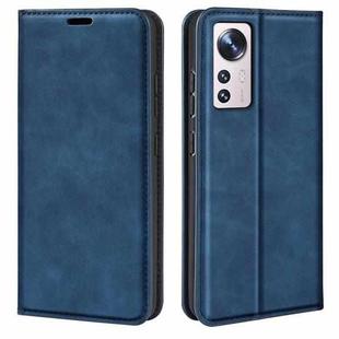 For Xiaomi 12 Lite Retro-skin Magnetic Suction Leather Phone Case(Dark Blue)