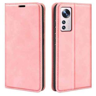 For Xiaomi 12 Lite Retro-skin Magnetic Suction Leather Phone Case(Pink)