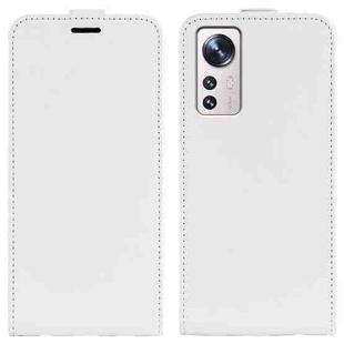 For Xiaomi 12 Lite R64 Texture Vertical Flip Leather Phone Case(White)