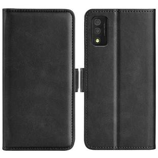 For  TCL 30T Dual-side Magnetic Buckle Leather Phone Case(Black)