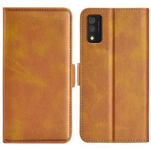 For  TCL 30T Dual-side Magnetic Buckle Leather Phone Case(Yellow)