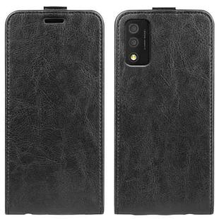 For TCL 30T R64 Texture Single Vertical Flip Leather Phone Case(Black)