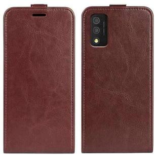 For TCL 30T R64 Texture Single Vertical Flip Leather Phone Case(Brown)