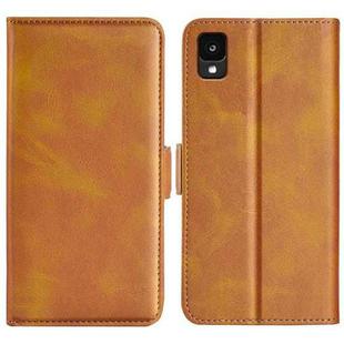 For TCL 30 Z Dual-side Magnetic Buckle Leather Phone Case(Yellow)