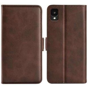 For TCL 30 Z Dual-side Magnetic Buckle Leather Phone Case(Brown)