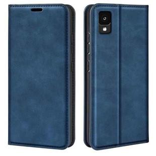 For TCL 30Z Retro-skin Magnetic Suction Leather Phone Case(Dark Blue)