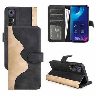 For TCL 30 5G / 30 / 30+ Stitching Horizontal Flip Leather Phone Case(Black)