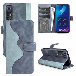 For TCL 30 5G / 30 / 30+ Stitching Horizontal Flip Leather Phone Case(Blue)
