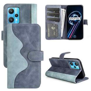 For OPPO Realme 9 Pro+ Stitching Horizontal Flip Leather Phone Case(Blue)