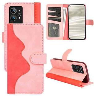 For OPPO Realme GT2 Pro Stitching Horizontal Flip Leather Phone Case (Pink)