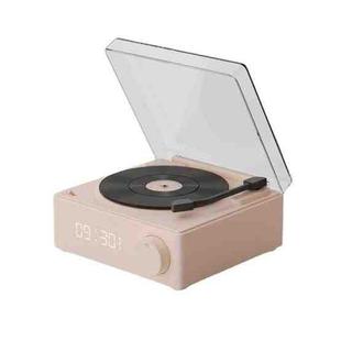 Duosi X11 Vinyl Atomic Retro Bluetooth Speaker Desktop Creative Alarm Clock(Pink)