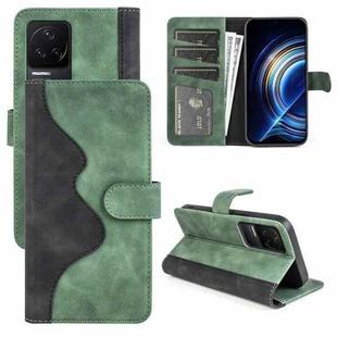 For Xiaomi Redmi K50 Stitching Horizontal Flip Leather Phone Case(Green)