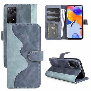 For Xiaomi Redmi Note 11 Pro 5G Global / 4G Stitching Horizontal Flip Leather Phone Case(Blue)