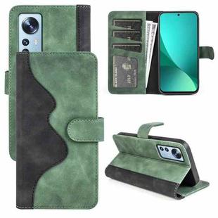 For Xiaomi 12 Pro Stitching Horizontal Flip Leather Phone Case(Green)