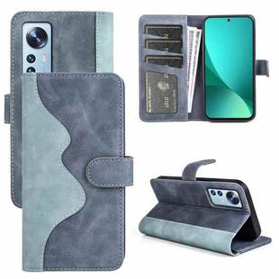 For Xiaomi 12 Pro Stitching Horizontal Flip Leather Phone Case(Blue)