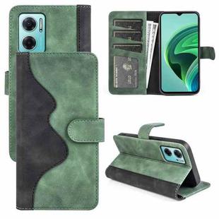 For Xiaomi Redmi Note 11E / Redmi 10 5G Stitching Horizontal Flip Leather Phone Case(Green)