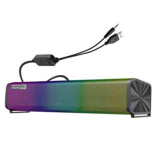 Q9 10W USB Soundbar Home Theater PC Surround Sound Box Wired Computer Speaker with RGB Light