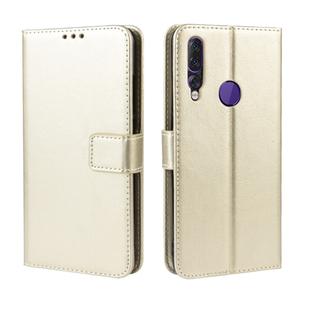 Retro Crazy Horse Texture Horizontal Flip Leather Case for Lenovo Z5S, with Holder & Card Slots & Photo Frame(Gold)